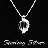 Sterling Silver Jeweled Cage Pendant & Necklace