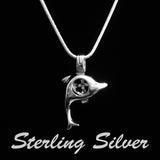 Sterling Silver Dolphin Pendant & Necklace