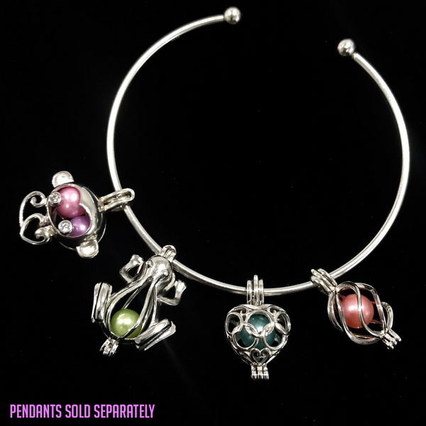 Sterling Silver Bangle Charm Bracelet