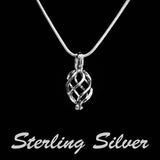 Sterling Silver Twisted Drop Pendant & Necklace