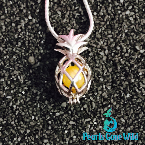 Sterling Silver Pineapple Pendant & Necklace