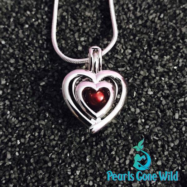 Sterling Silver Twin Heart Pendant & Necklace