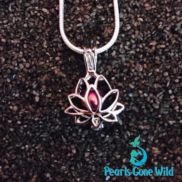 Sterling Silver Lotus Pendant & Necklace