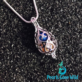 Sterling Silver Laced Locket Pendant & Necklace