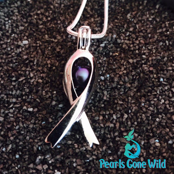 Sterling Silver Ribbon Pendant & Necklace