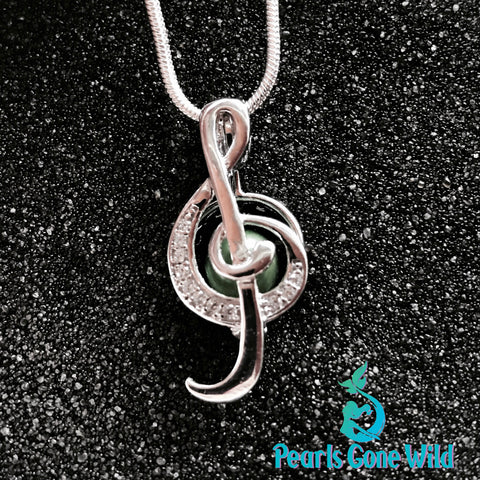 Sterling Silver Music Pendant & Necklace