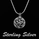 Sterling Silver Flower Pendant & Necklace