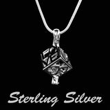 Sterling Silver Love Cube Pendant & Necklace