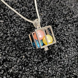 Sterling Silver Gift Box Pendant & Necklace
