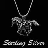 Sterling Silver Horse Pendant & Necklace