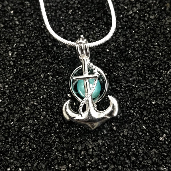 Sterling Silver Anchor Pendant & Necklace