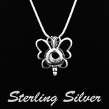 Sterling Silver Flutter Pendant & Necklace