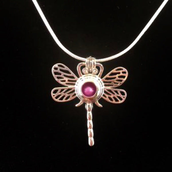 Sterling Silver Dragon Fly Pendant & Necklace
